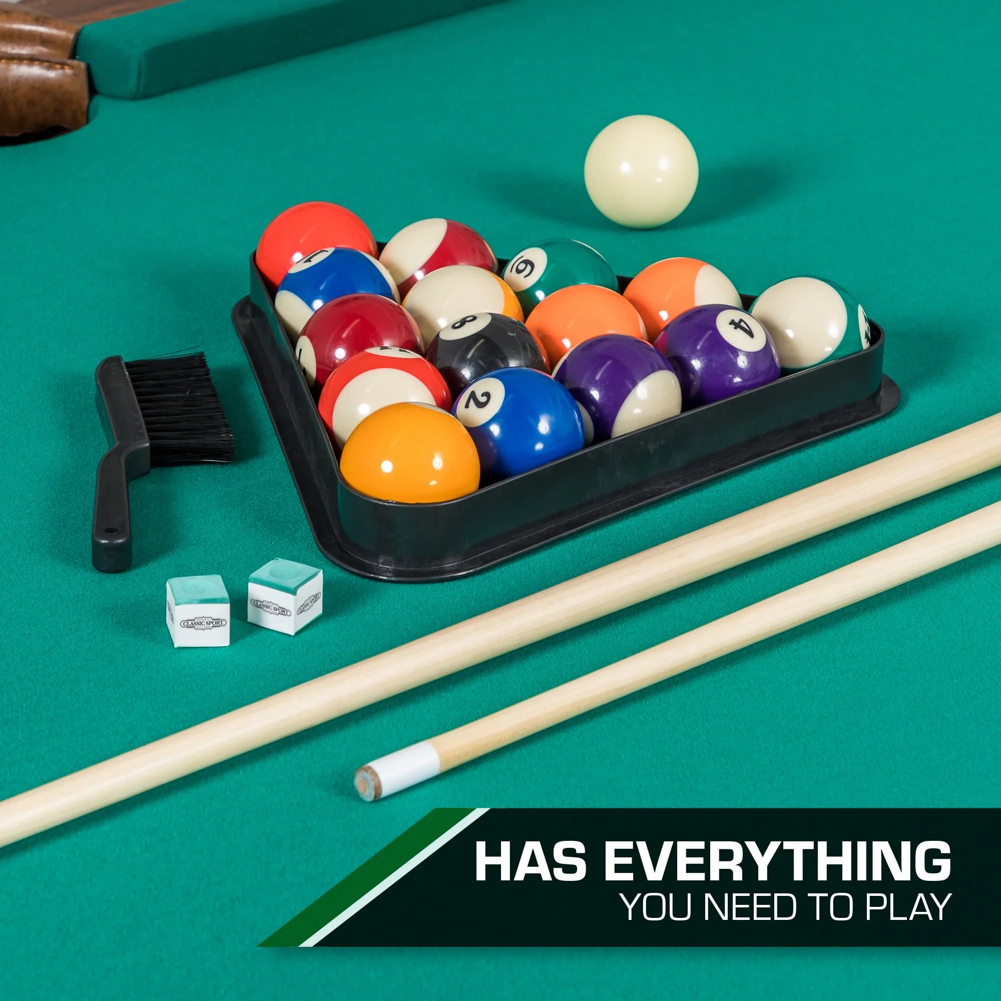 Classic Sports Brighton 87 Billiard Pool Table, Tan G11980