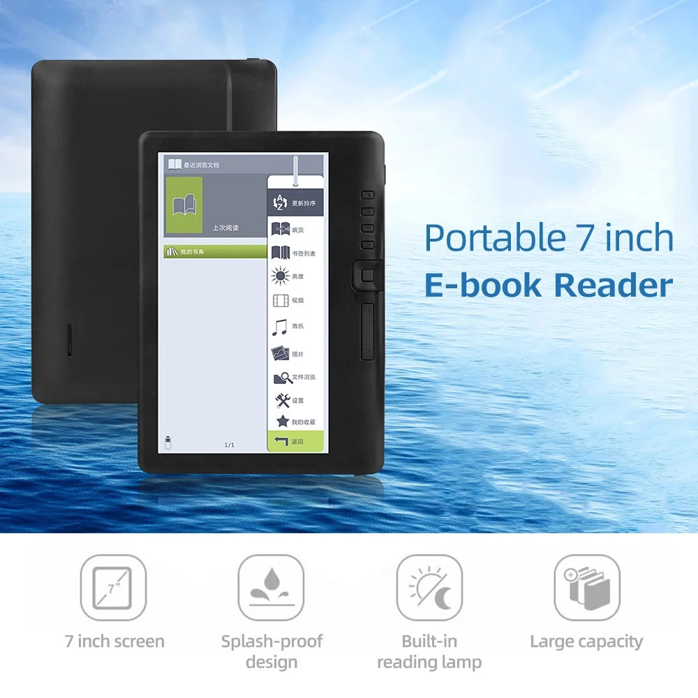 Portable 7 inch E-book Reader 8GB Memory O20209