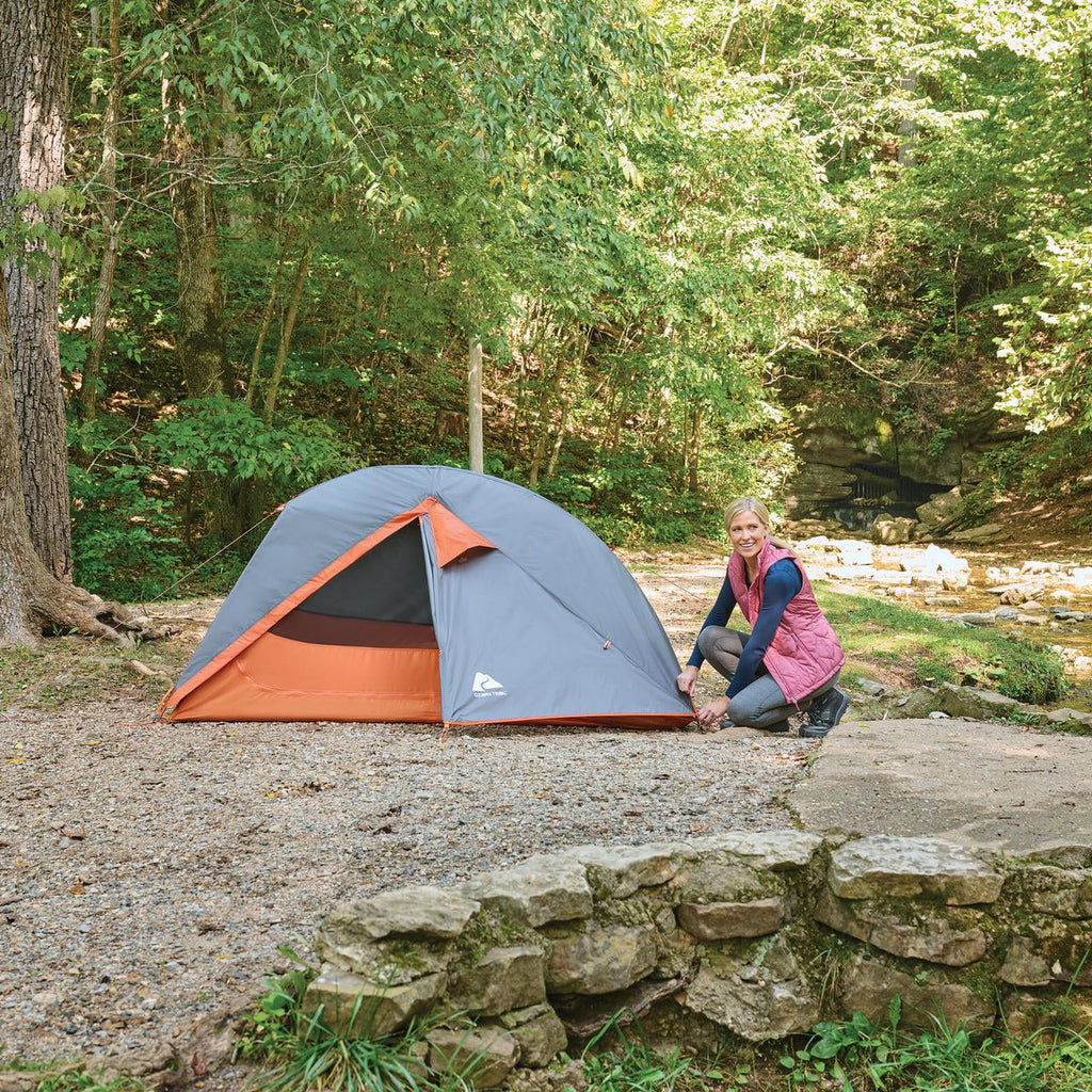 Ozark Trail 1-Person Lightweight Backpacking Tent, Orange Y6227