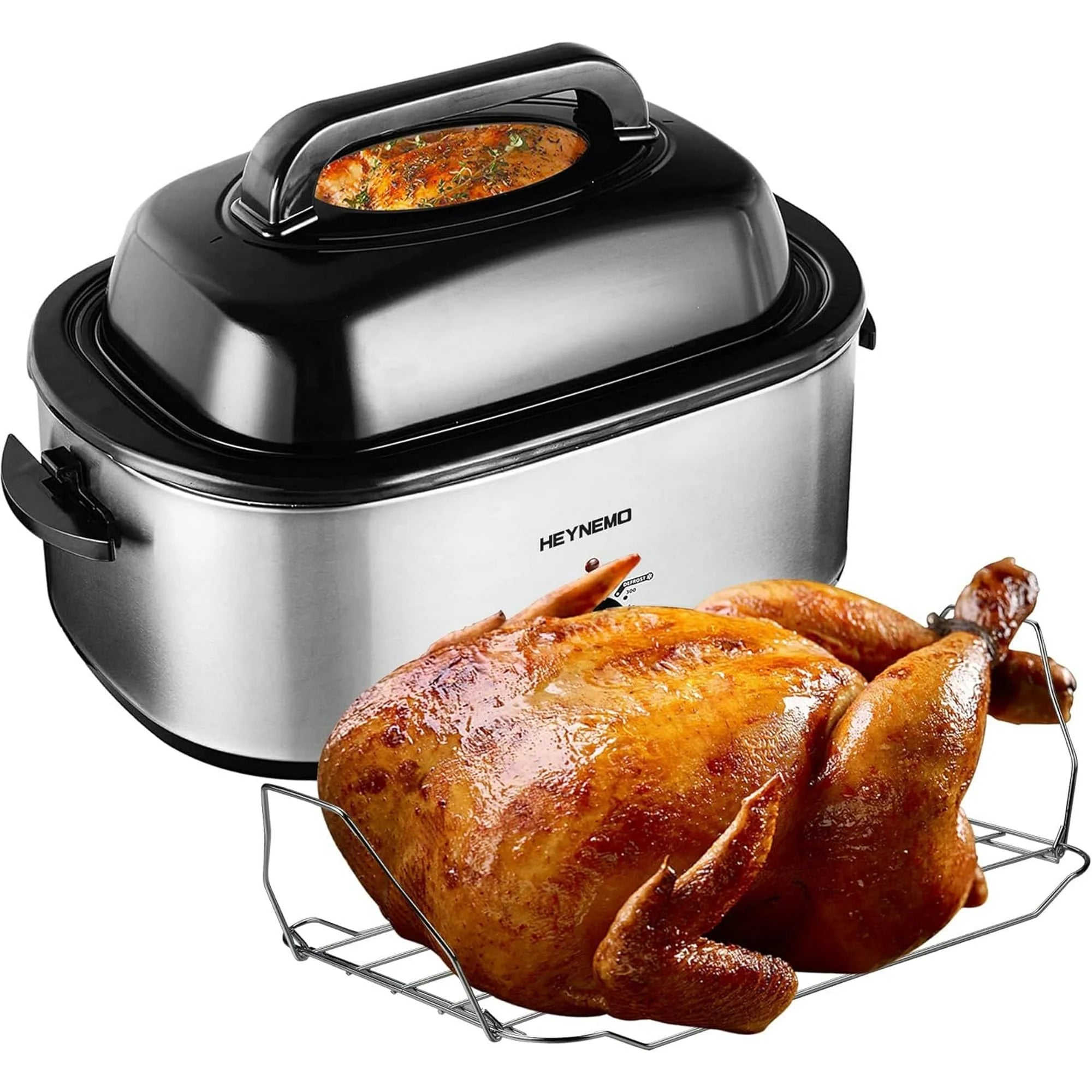 CozyHom 24 QT Electric Roaster Oven, Stainless Steel, Silver N862883