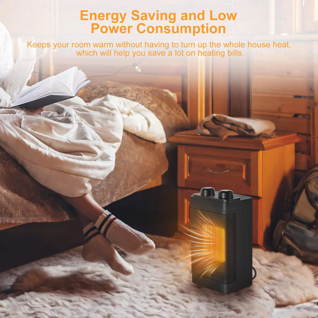 Portable Electric Space Heater 1500-Watt Ceramic Oscillating for Indoor Use T1914