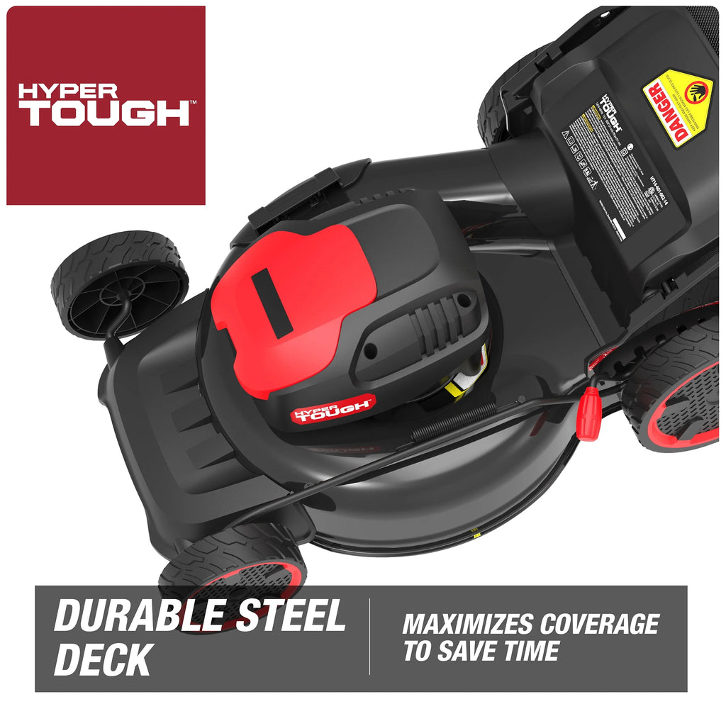 Hyper Tough 13A Corded Push Lawn Mower, 3-in-1 Bag/Mulch/Side Discharge M969