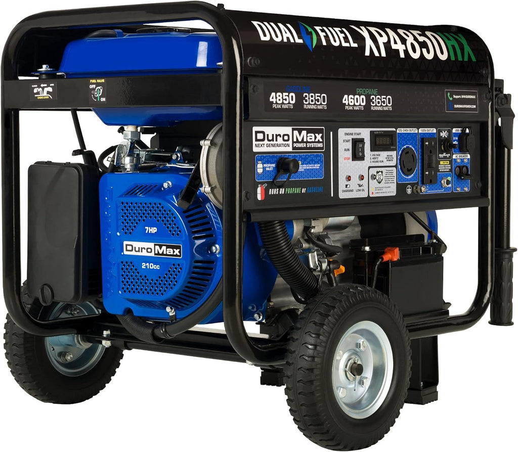 DuroMax XP5500HX Dual Fuel Portable Generator 5500 Watt Electric Start N5289