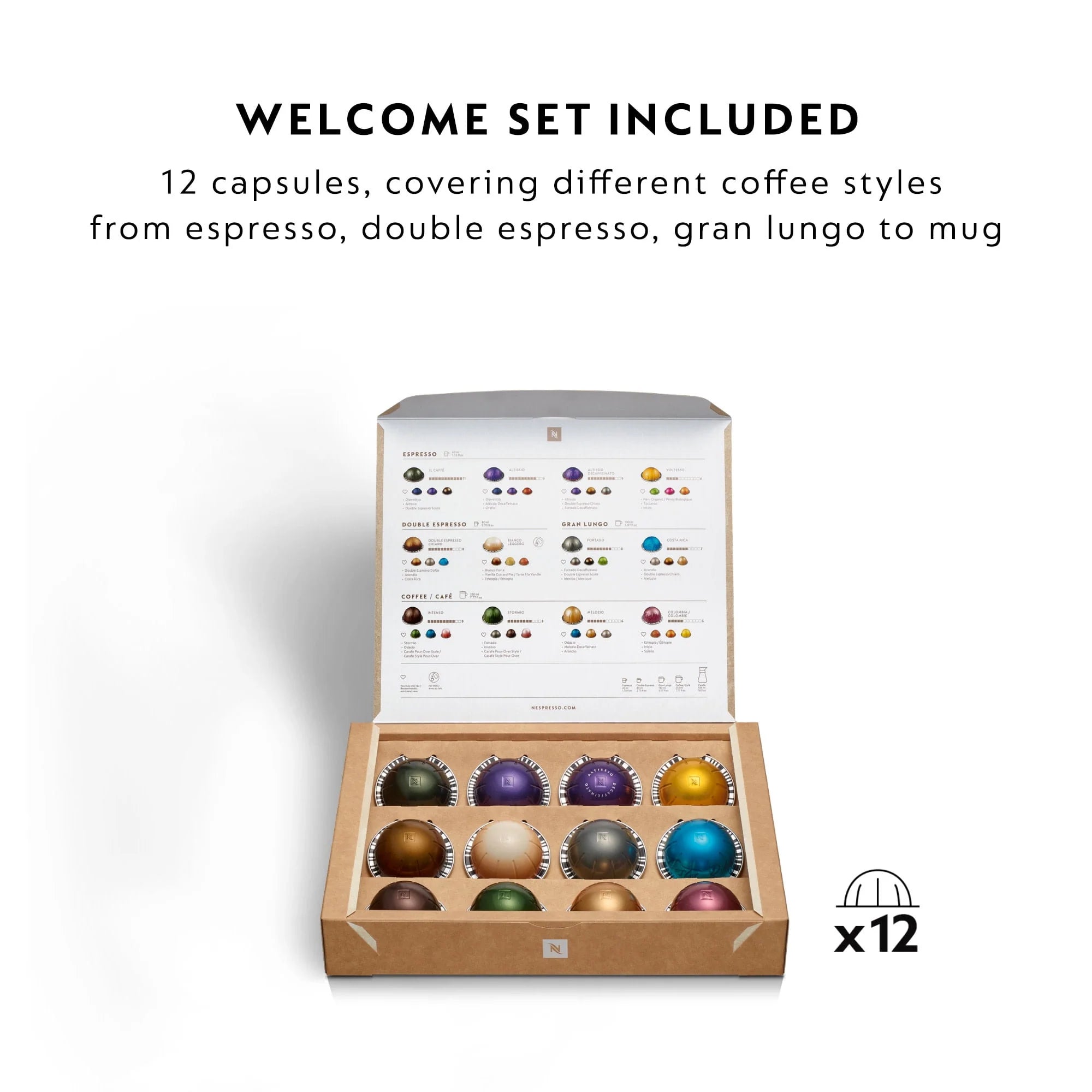Nespresso Vertuo Pop by De'Longhi Coffee and Espresso Maker with Tasting Set, Black L9442