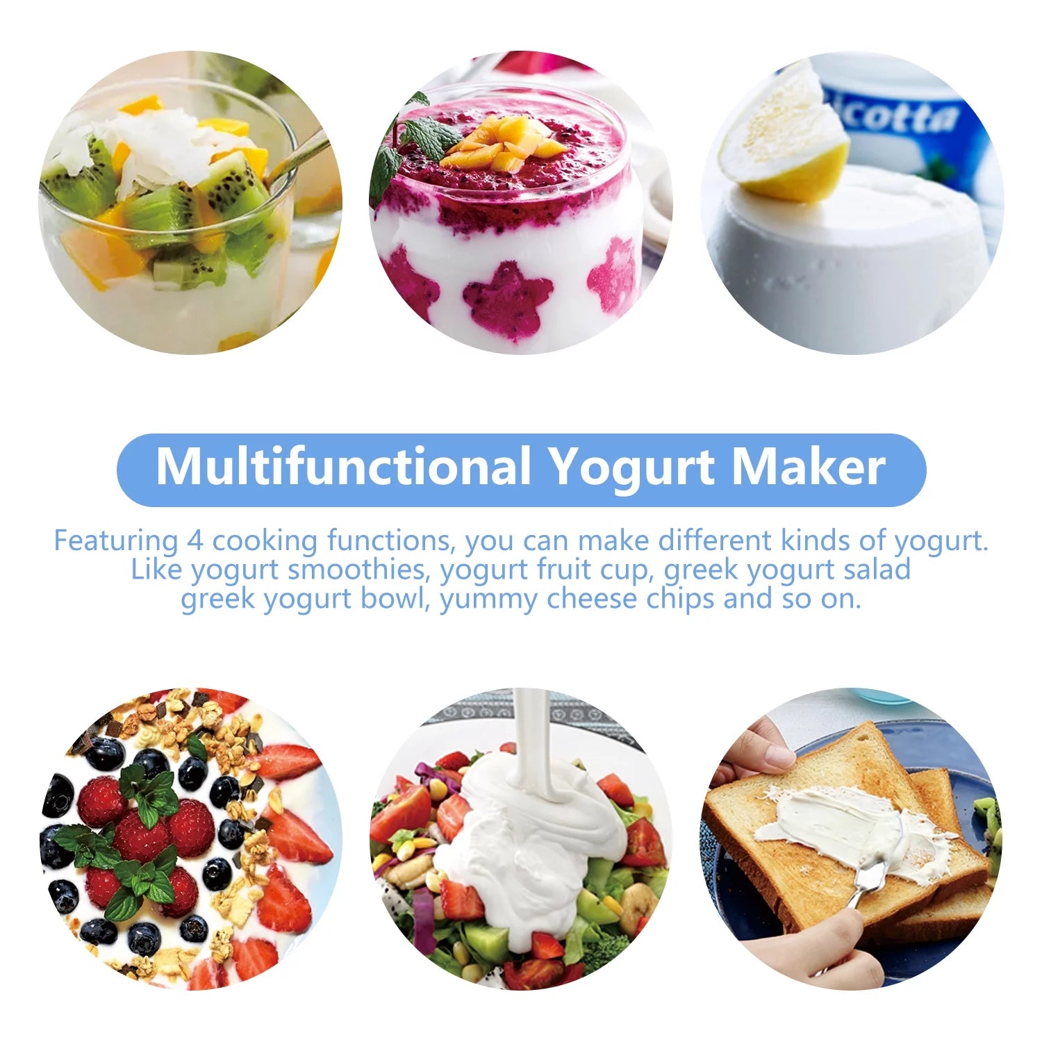 Bear Digital Greek Yogurt Maker with 2 Glass Jars V575920