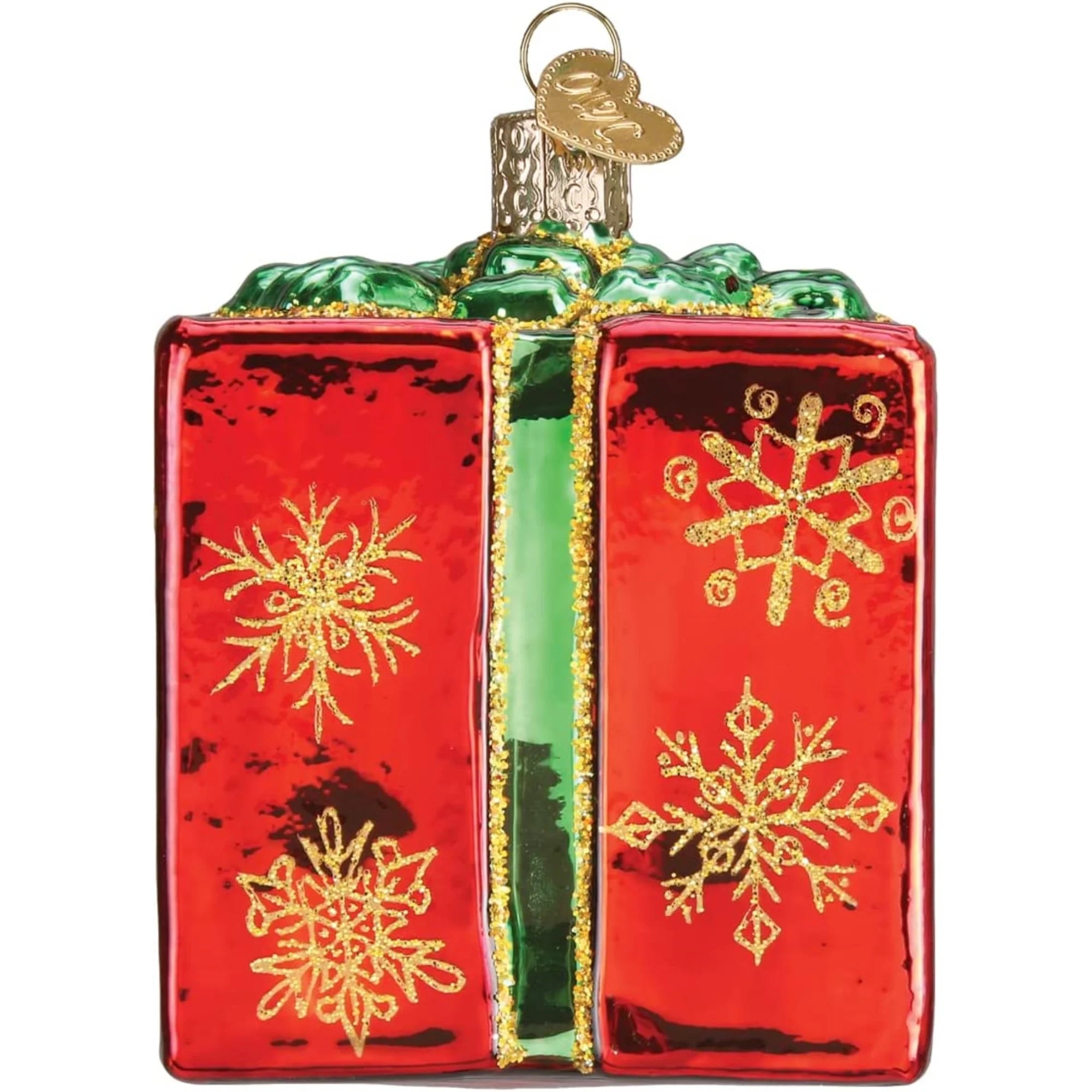 Old World Christmas Glass Blown Ornament with Red Gift Box D8869