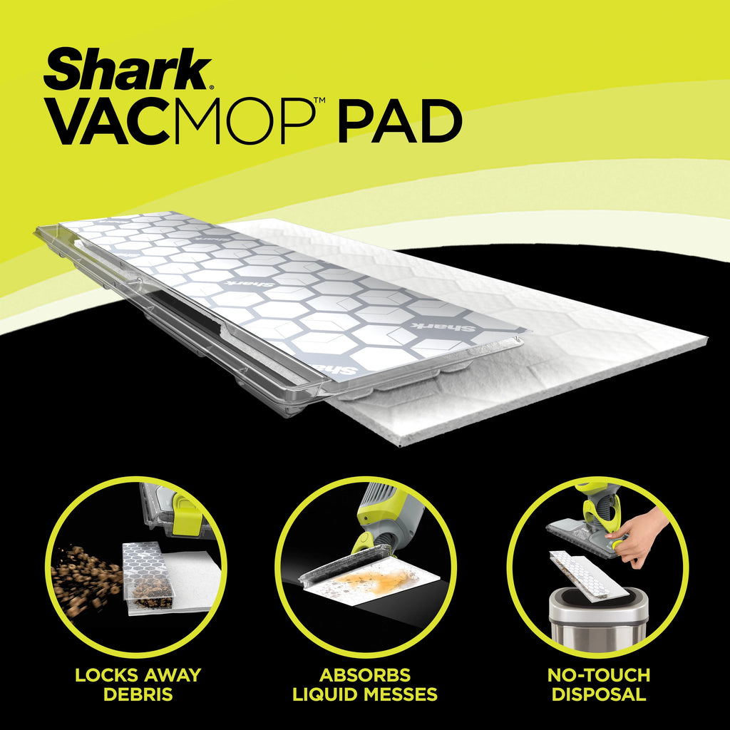 Shark VACMOP Cordless Hard Floor Vacuum Mop with Disposable Pads, VM200 A64175