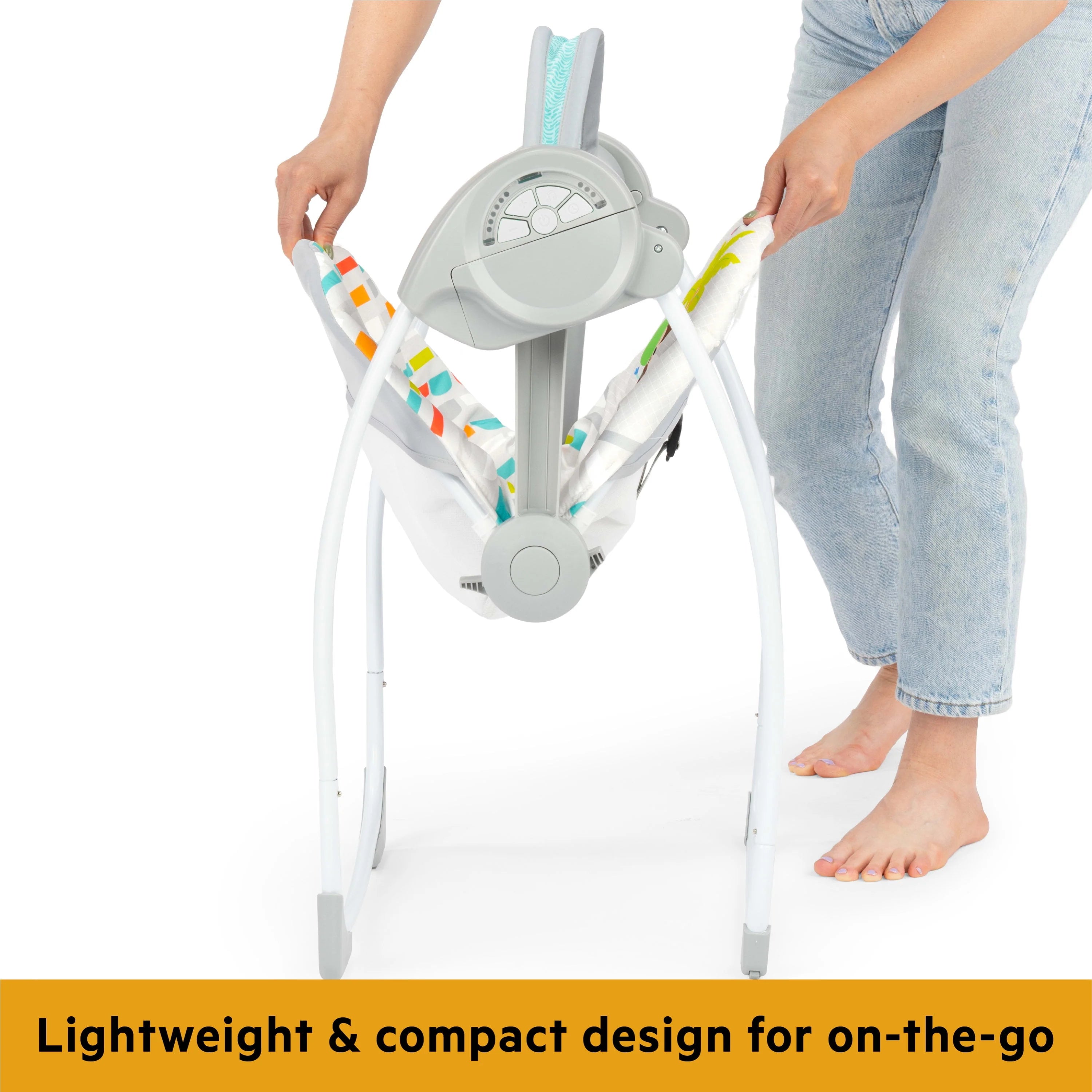 Bright Starts Playful Paradise Portable Baby Swing with Toys, Newborn Y6731