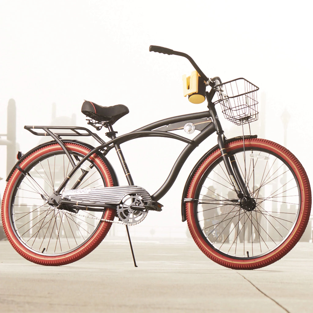 Huffy 26" Nel Lusso Men's Single-Speed Cruiser Bike, Charcoal H115248