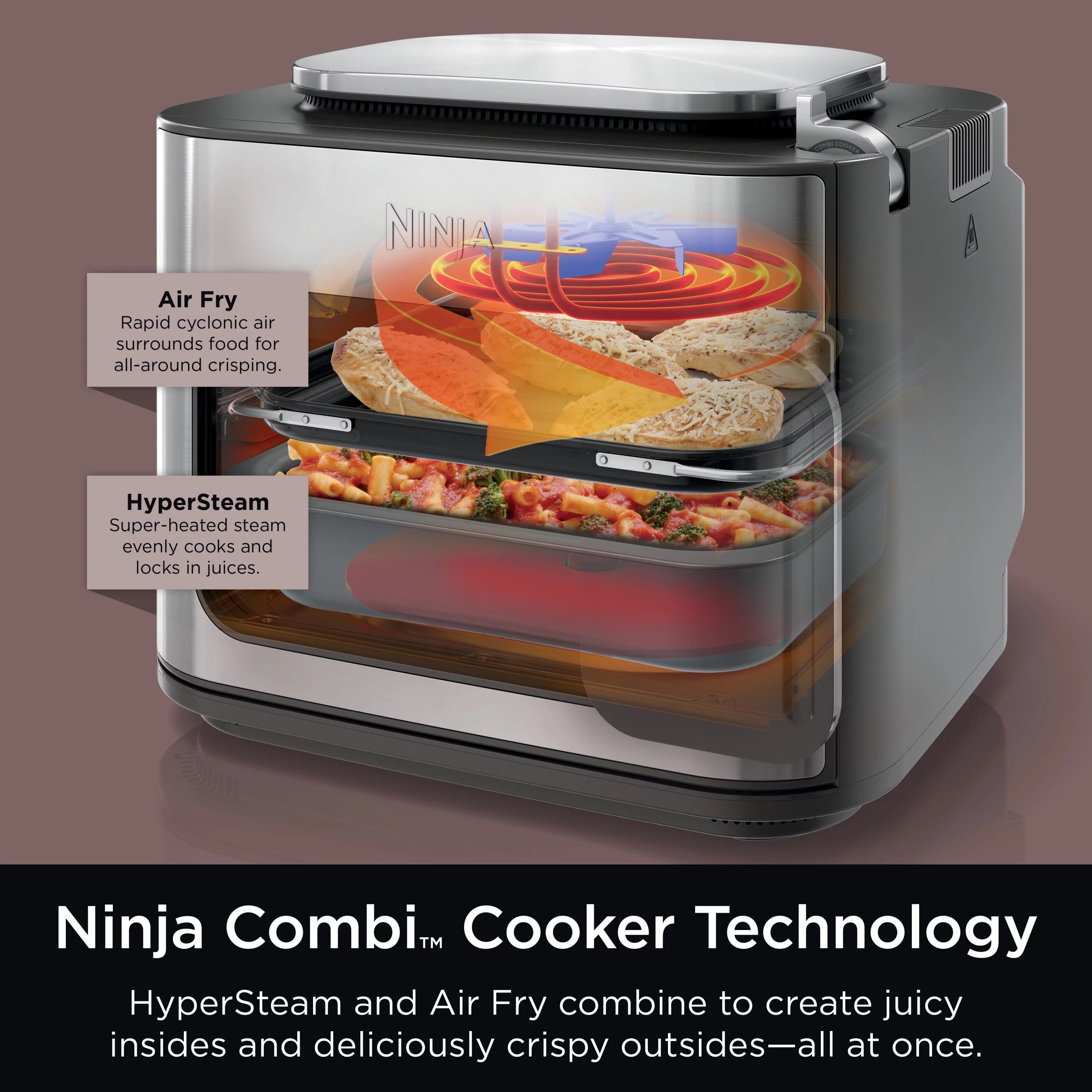 Ninja Combi All-in-One Multicooker, Oven & Air Fryer, Stainless Steel E793