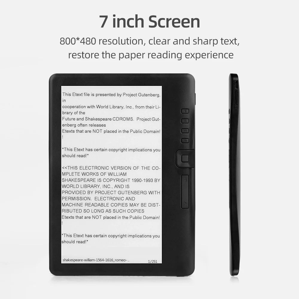 Portable 7 inch E-book Reader 8GB Memory O20209