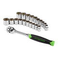 PITTSBURGH 3/8 in. Drive SAE and Metric High-Visibility Socket Set, 21-Piece
