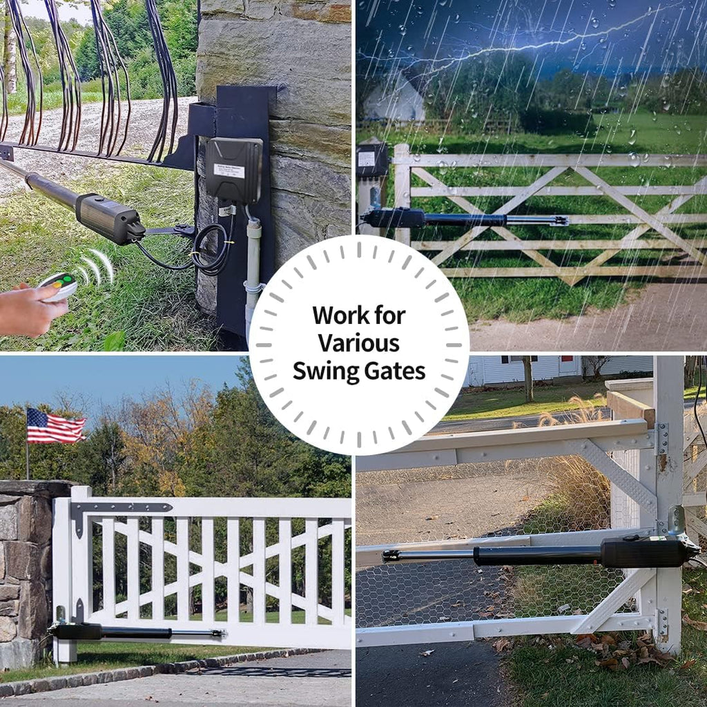 TOPENS A5131 Single Swing Gate Opener Medium Duty Automatic Gate Motor for Gates Up to 16ft S5678