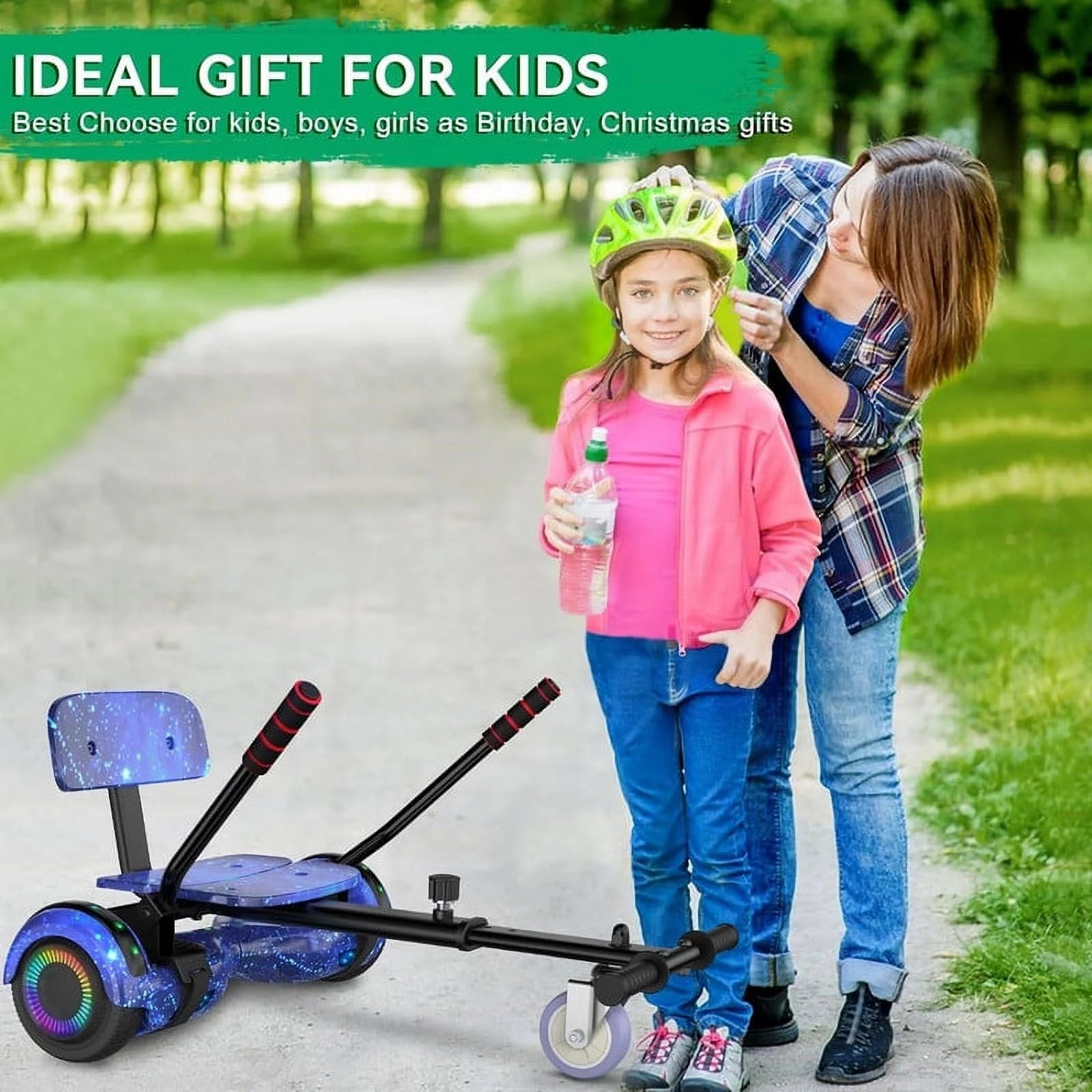 LIEAGLE Hoverboard with Seat Attachment, 6.5 inch Self Balancing Scooter S62540