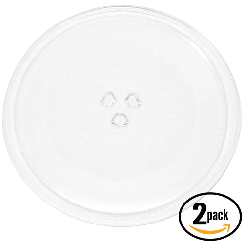 2-Pack Replacement Daewoo GT88 Microwave Glass Plate - Compatible Daewoo 3517203600 Microwave Glass Turntable Tray - 10" (255mm)