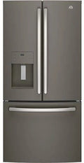 "GE Slate GYE18JMLES 33"""" Counter Depth French Door Refrigerator with 17.5 cu. ft. Capacity"
