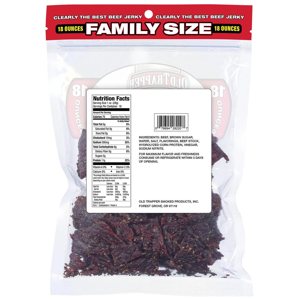 Old Trapper Peppered Beef Jerky 18 oz L48152