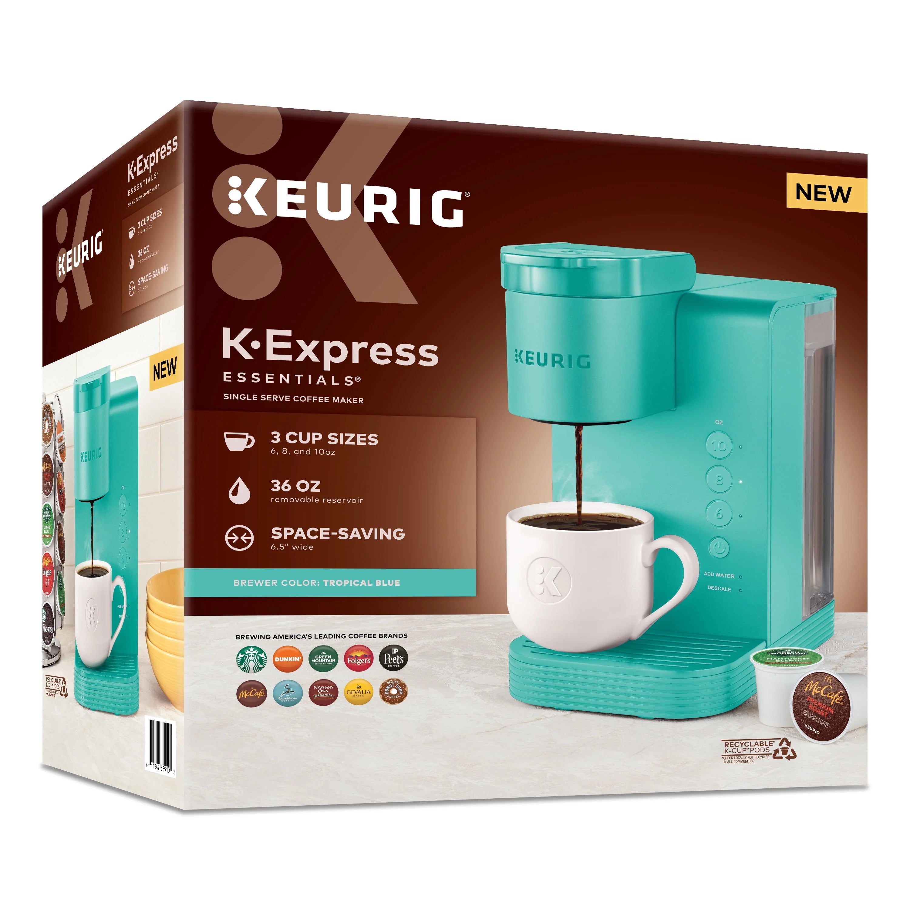 Keurig K-Express Essentials Single Serve K-Cup Pod Coffee Maker, Black L838940