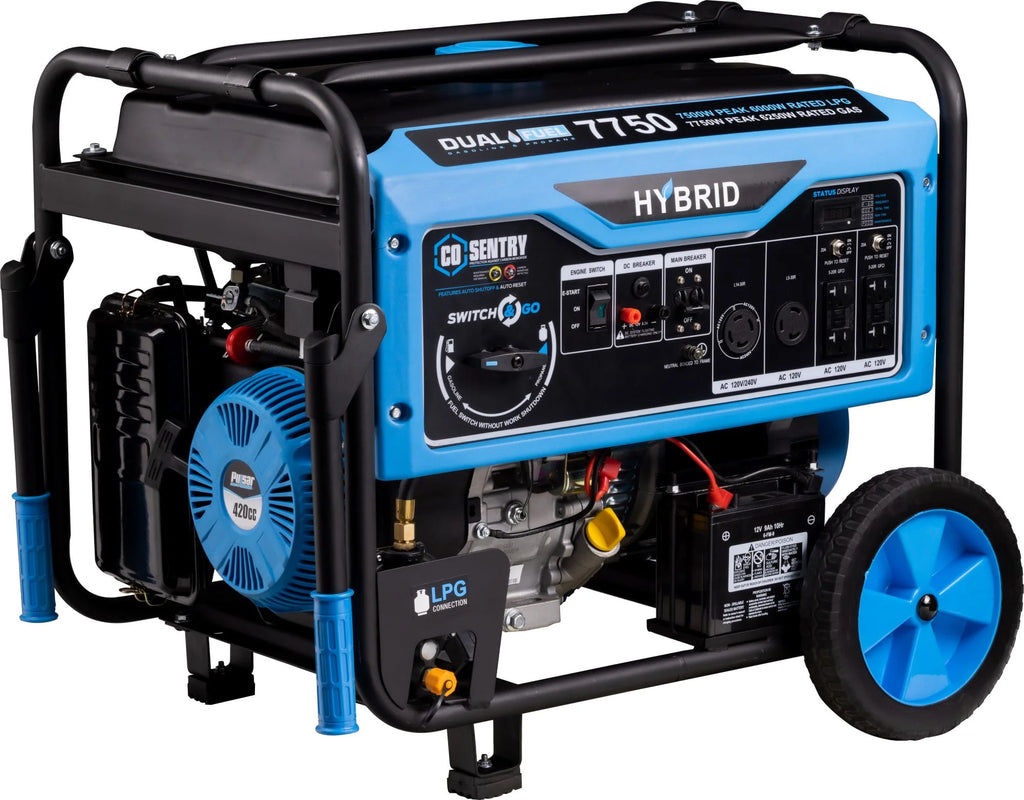 Pulsar 7,750-Watt Dual Fuel Portable Generator with Electric Start X1100