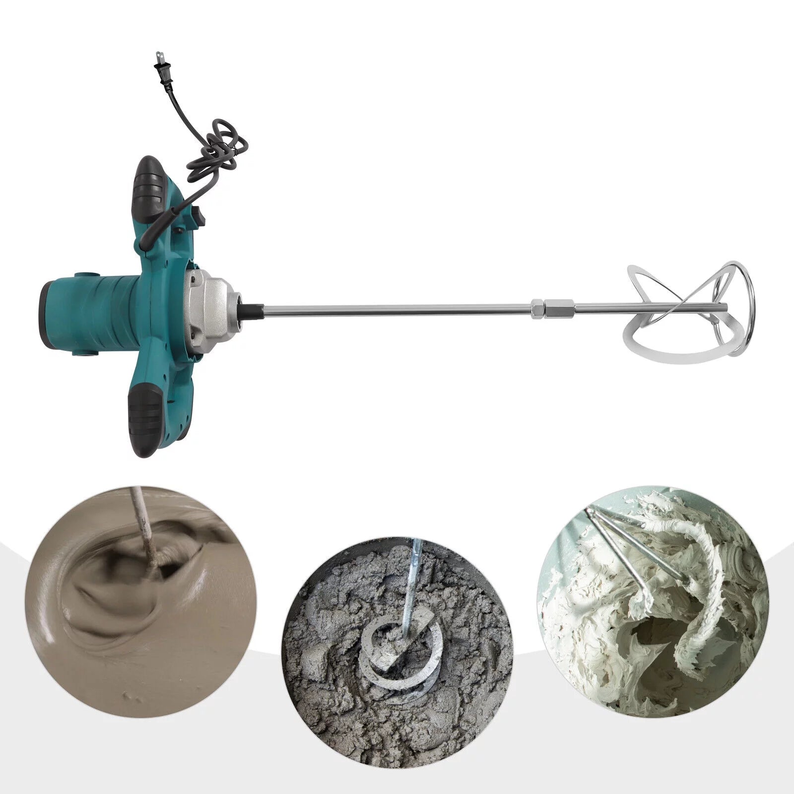 MIDUO 2100W Electric Cement Mixer Handheld 6-Speed Stirrer Y1970