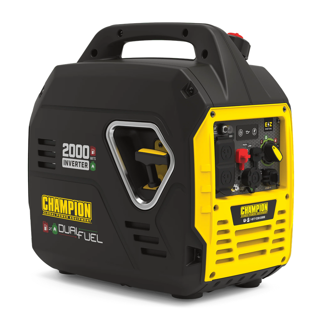 Champion Power Equipment 2000 Watt Dual Fuel Pull Cord Start Inverter Generator