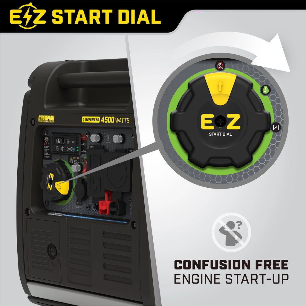 Champion Power Equipment 4500-Watt Inverter Generator with CO Shield E7417