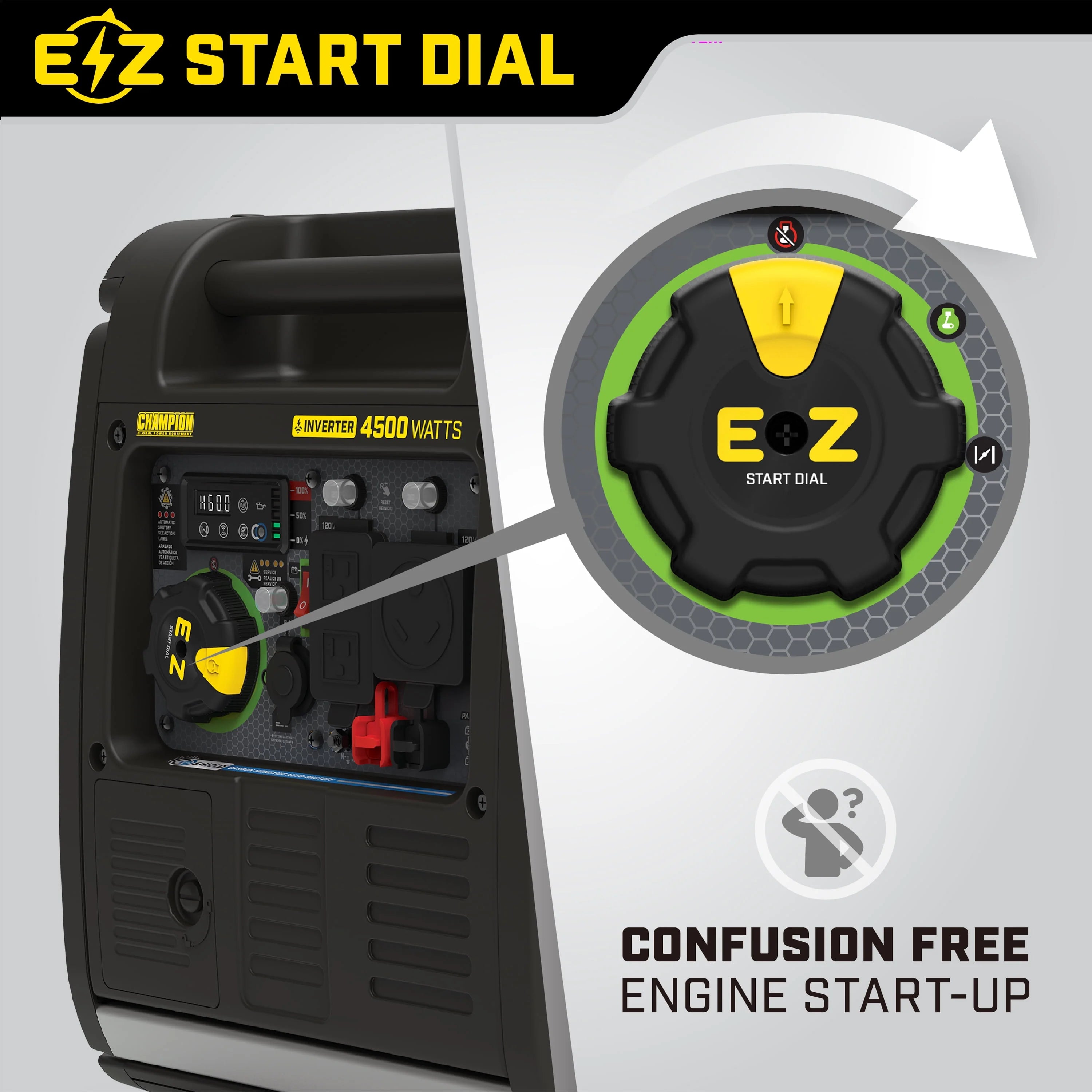 Champion Power Equipment 4500-Watt Inverter Generator with CO Shield E7417