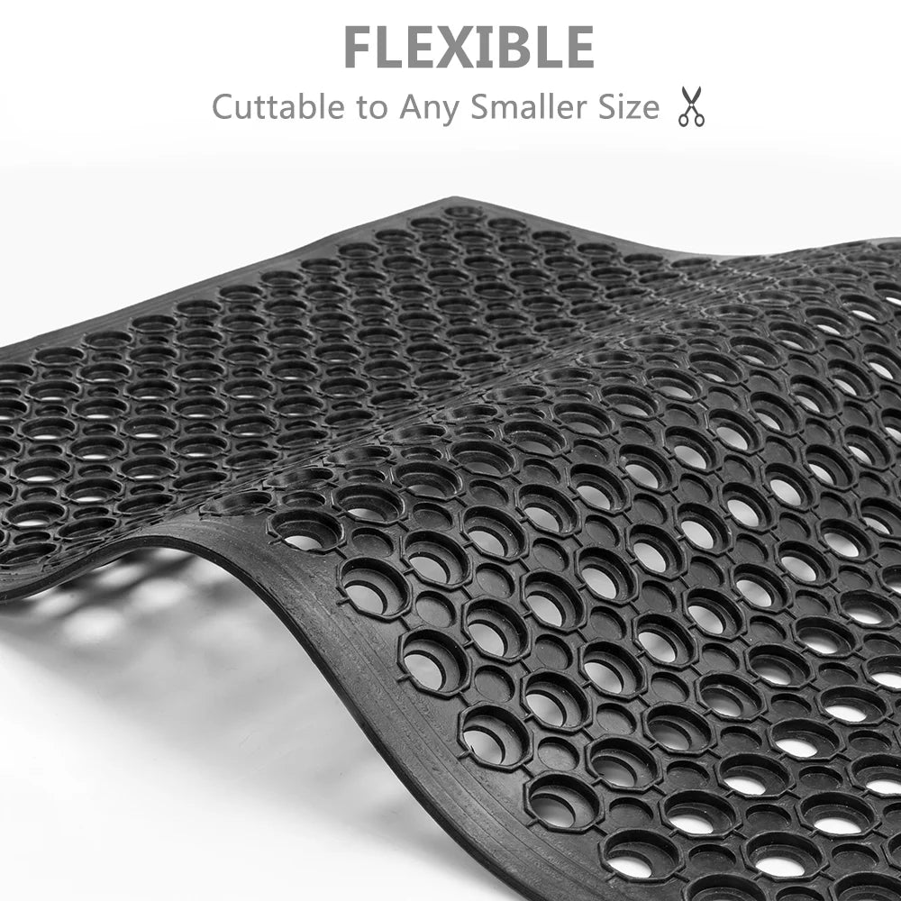 Ktaxon Rubber Floor Mat with Holes, 60" x 36" Anti-Fatigue Non-Slip F567