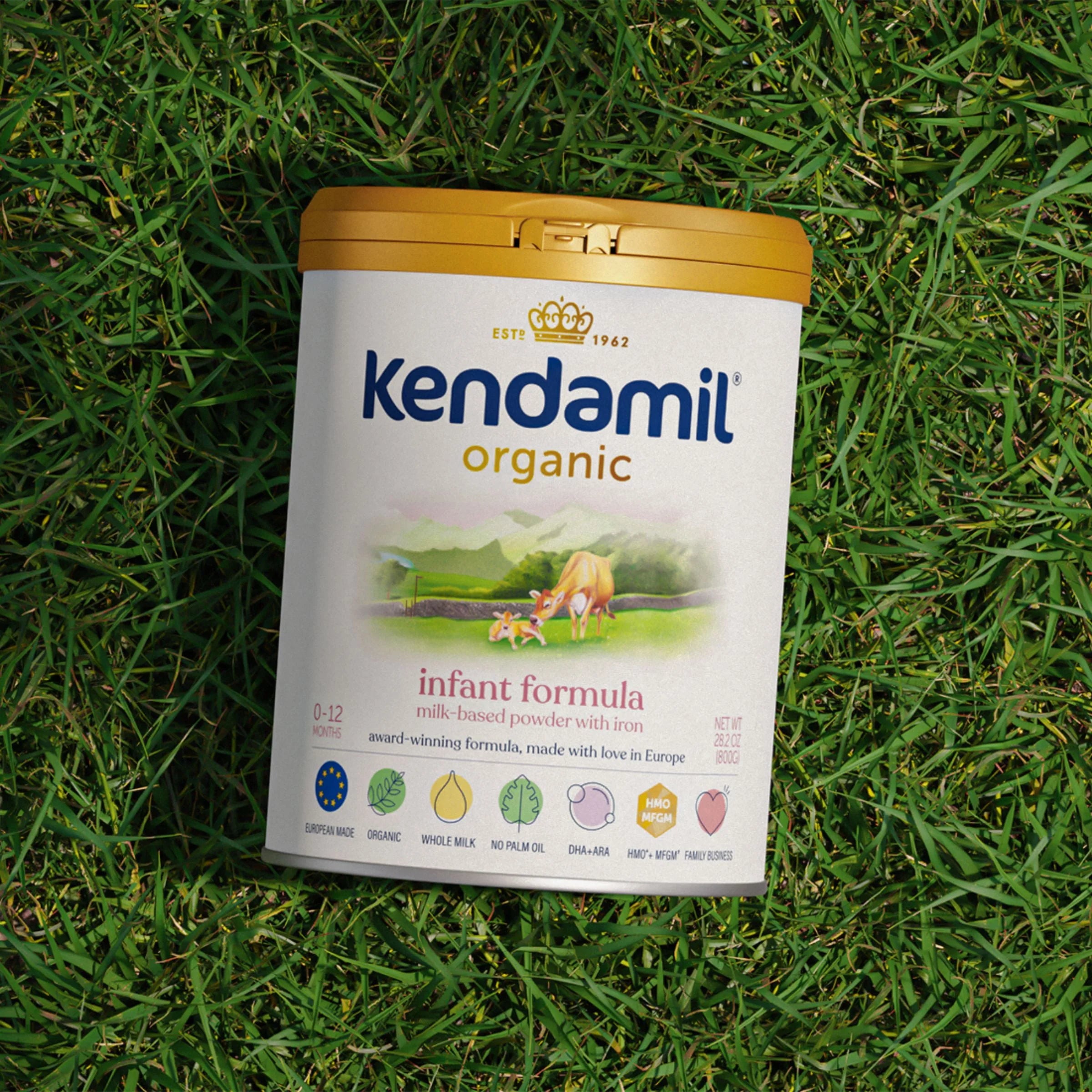Kendamil Organic Whole Milk Baby Formula Powder, 28.2oz Can X66517