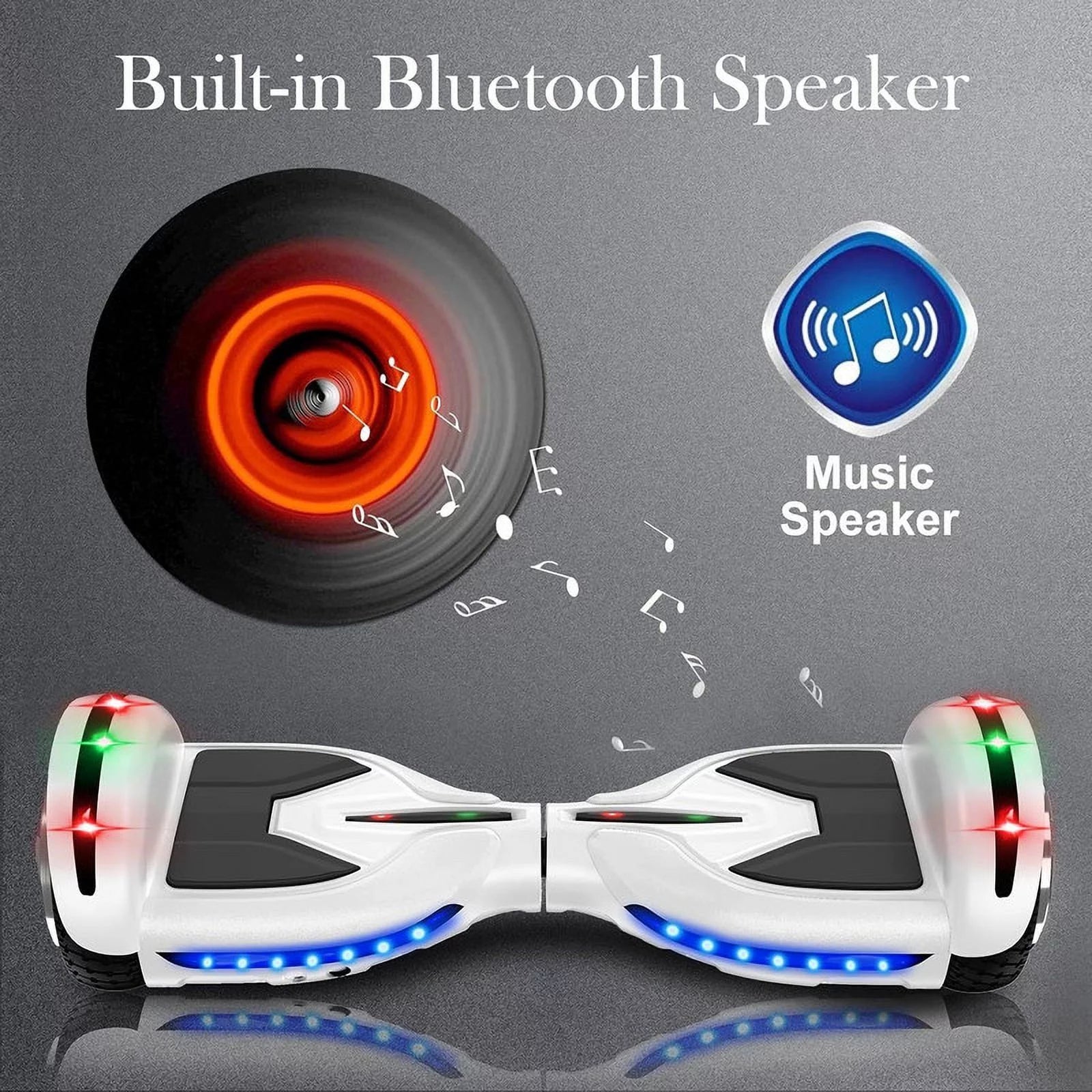 LIEAGLE Hoverboard with Seat Attachment, 6.5 inch Self Balancing Scooter S62540
