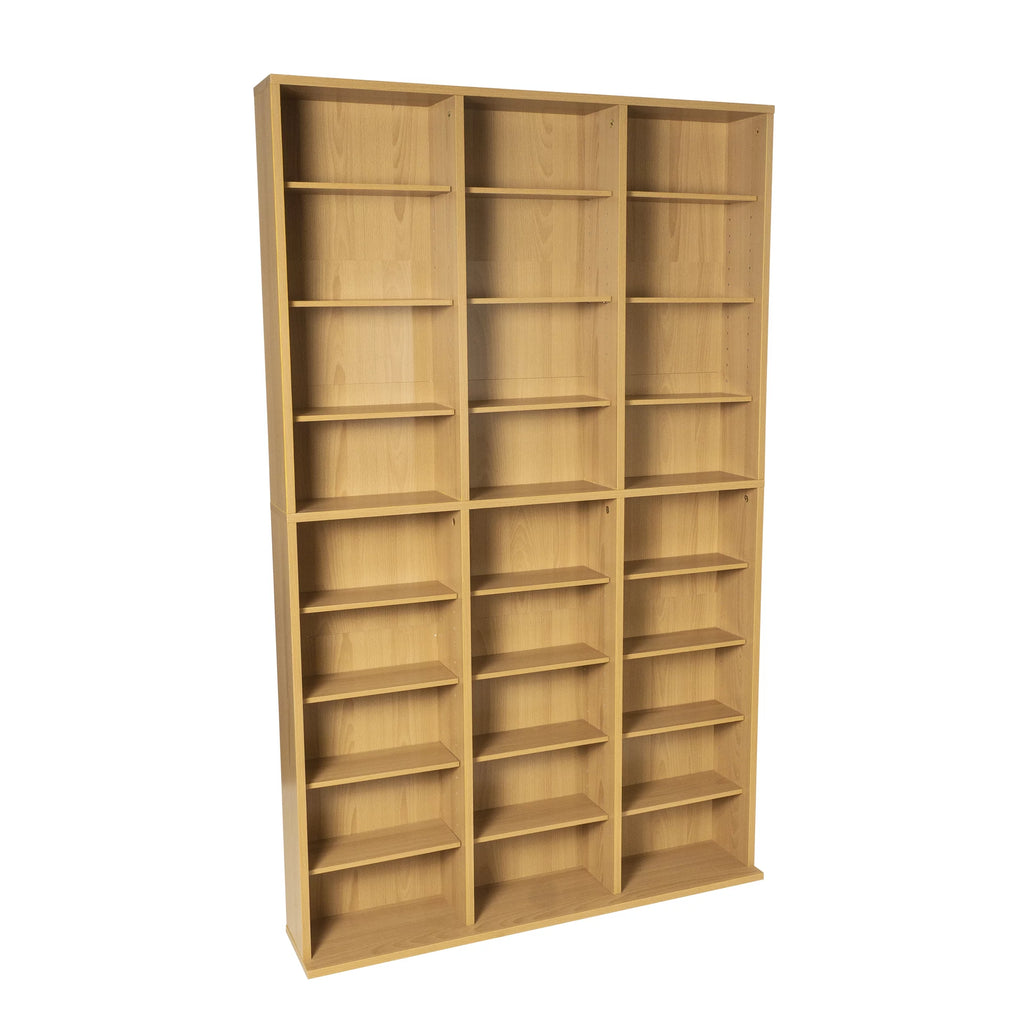 Atlantic Oskar Adjustable Wood Media Storage Bookcase, Espresso Q34005