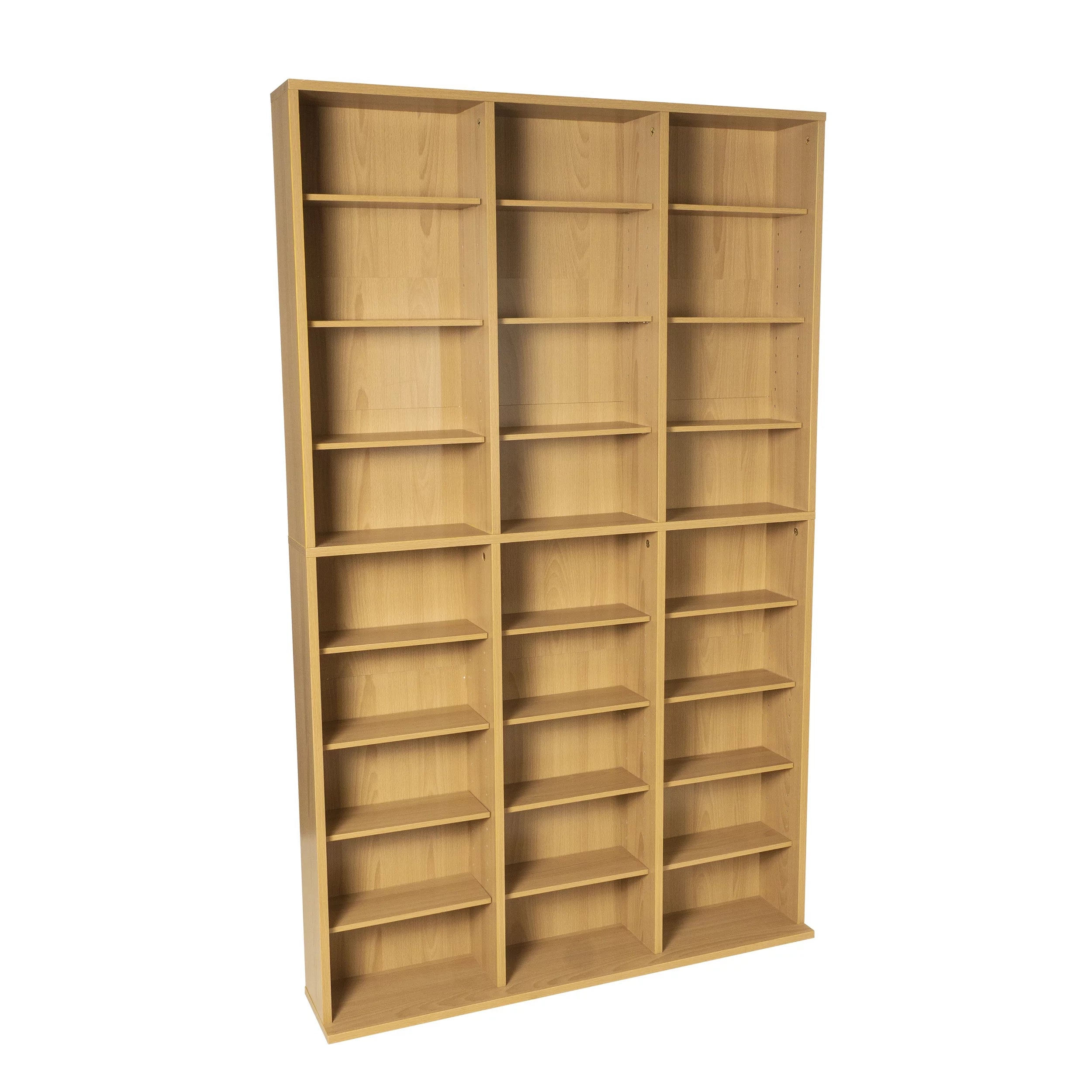 Atlantic Oskar Adjustable Wood Media Storage Bookcase, Espresso Q34005