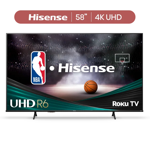 Hisense 58 Class 4K UHD LED LCD Roku Smart TV HDR R6 Series 58R6E3