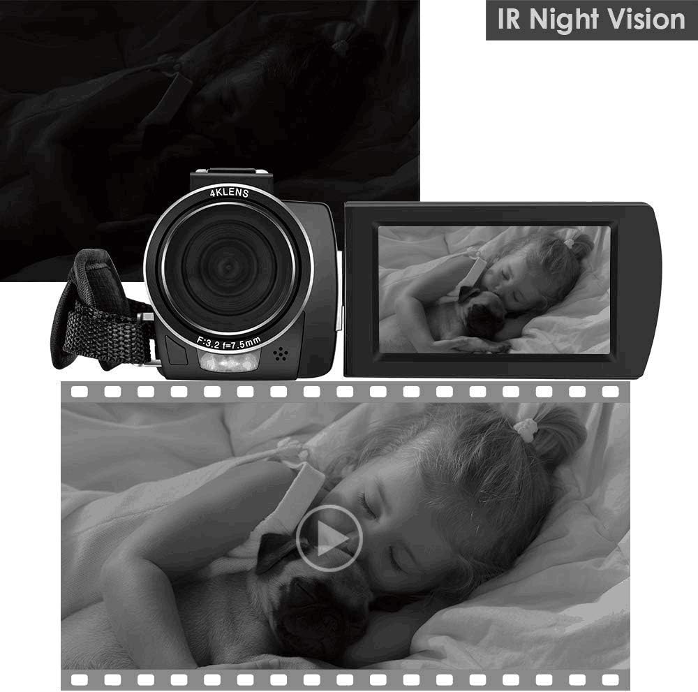 ORDRO HDR-AE8 4K Video Camera Camcorder with WiFi and IR Night Vision P10774