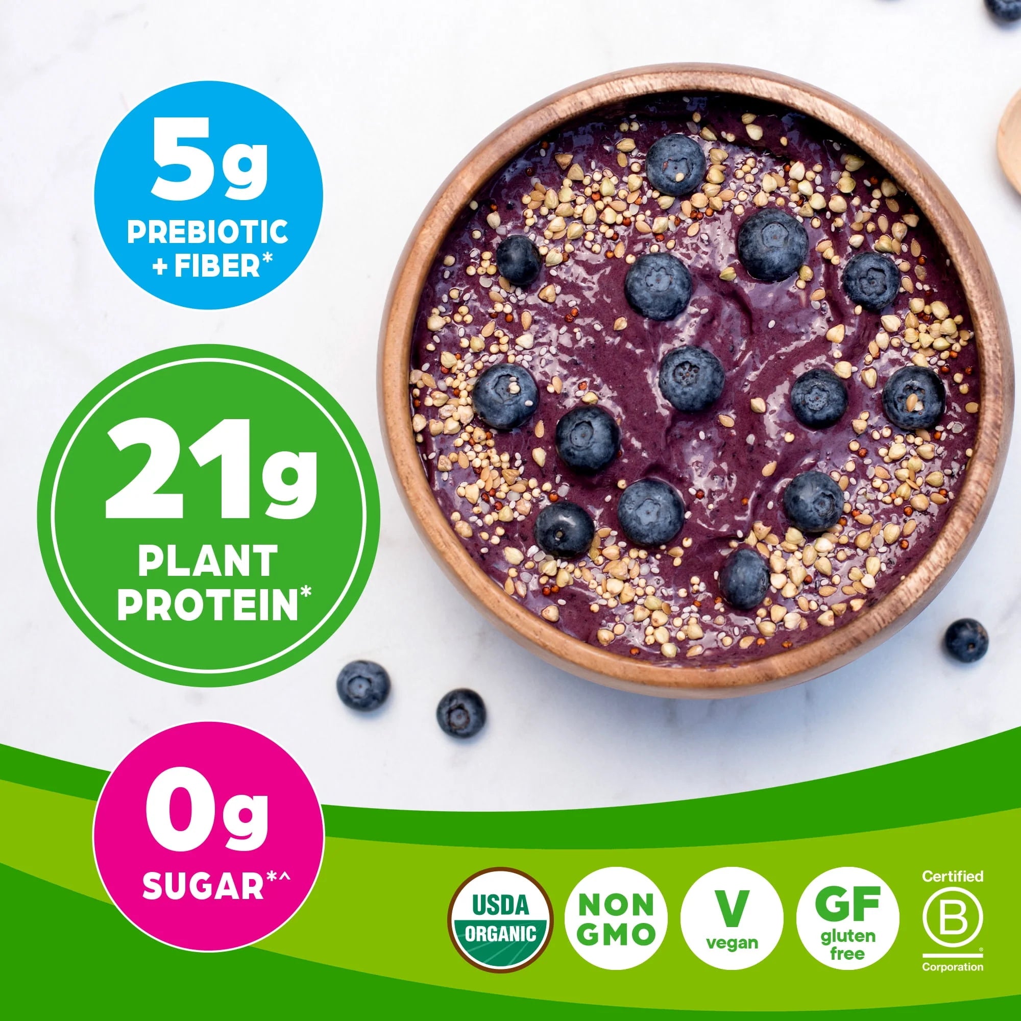 Orgain Organic Vegan Protein Powder, Vanilla Bean, 2.03lb H721719