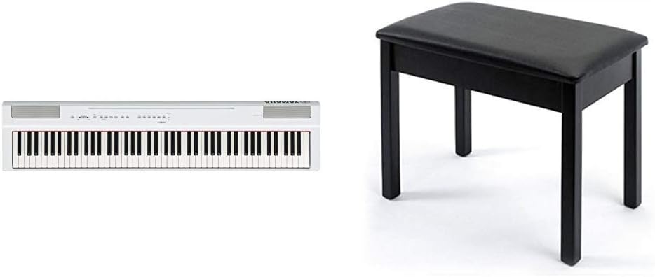 YAMAHA P125 88-Key Weighted Digital Piano with Sustain Pedal, Black U626411