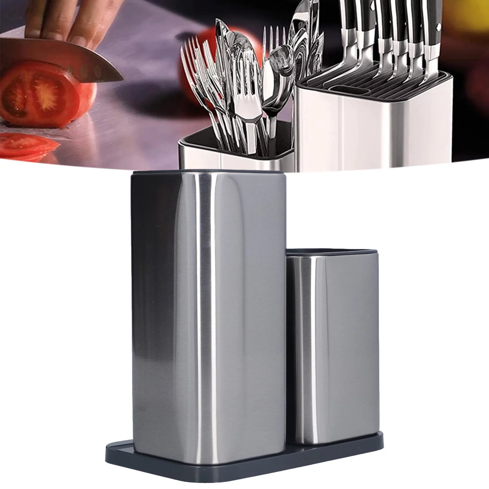 Stainless Steel Knife Holder Organizer for Kitchen Knives and Scissors C809