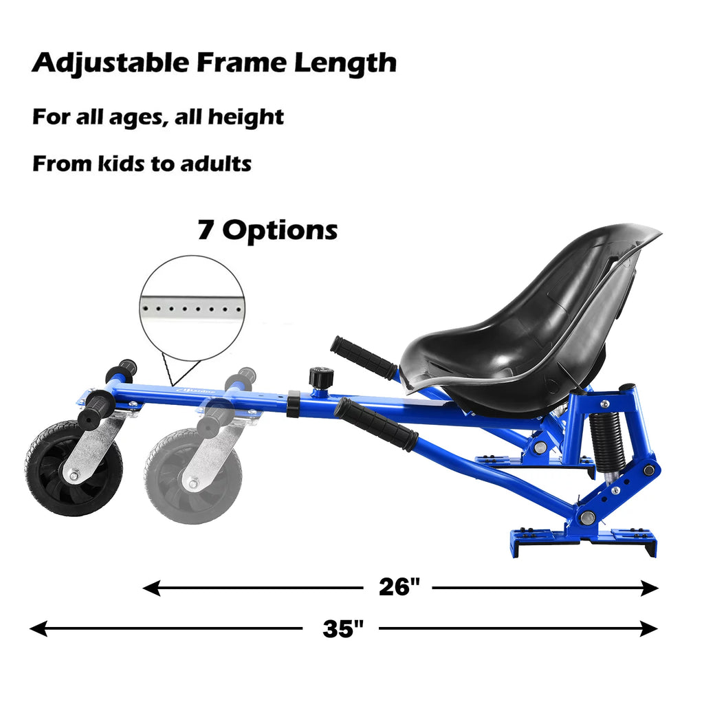 Hoverboard Go Kart Attachment for Adults & Kids with Off-Road Tire, Blue X745