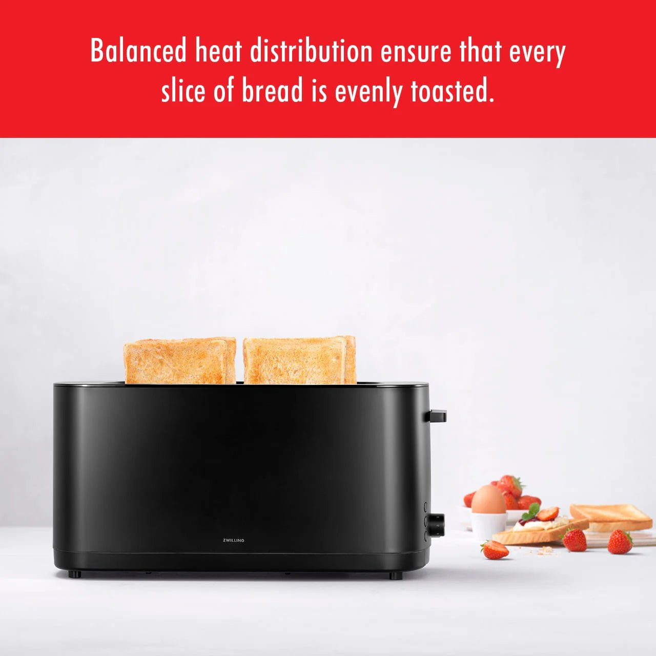 ZWILLING® Enfinigy Cool Touch 4-Slice Long Slot Toaster, Silver Z449154