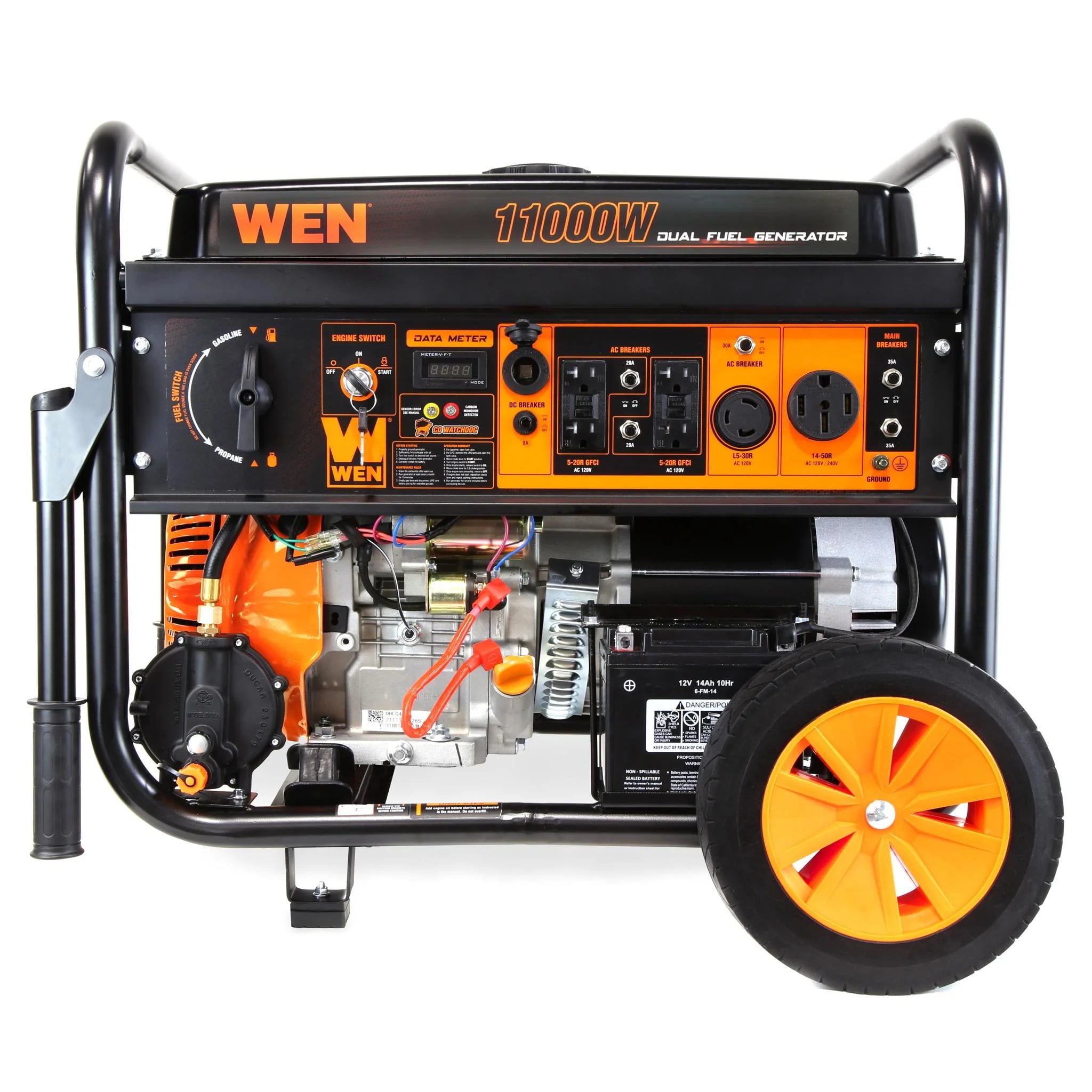 WEN 11000-Watt Dual Fuel Portable Generator with Electric Start V97116