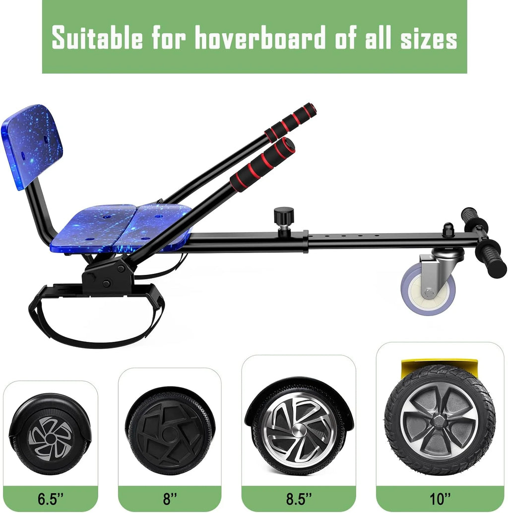 LIEAGLE Hoverboard with Seat Attachment, 6.5 inch Self Balancing Scooter S62540