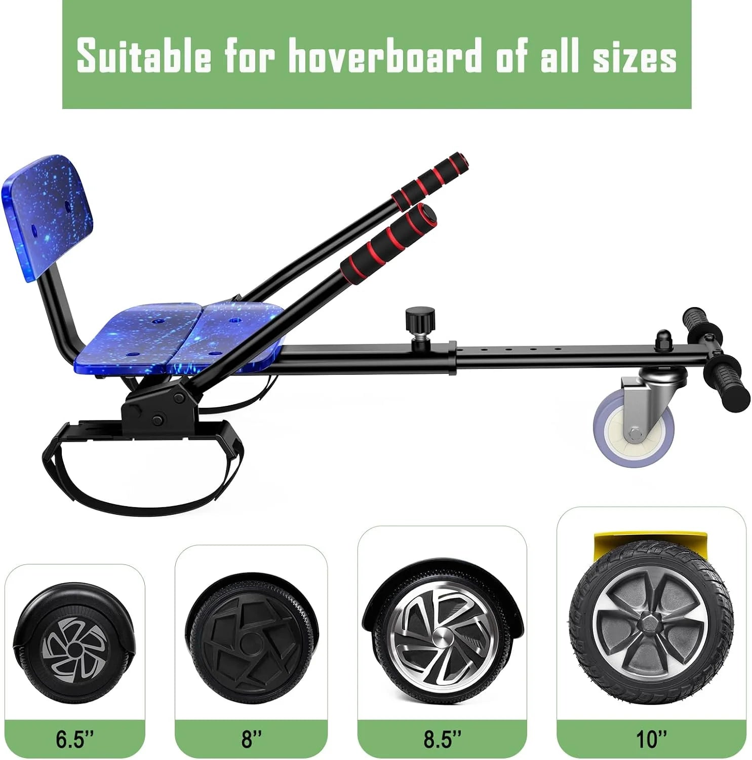 LIEAGLE Hoverboard with Seat Attachment, 6.5 inch Self Balancing Scooter S62540
