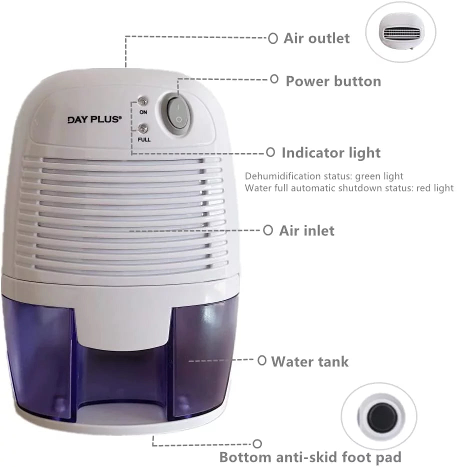 Electric Mini Dehumidifier for Bathroom, Closets, Office K1094