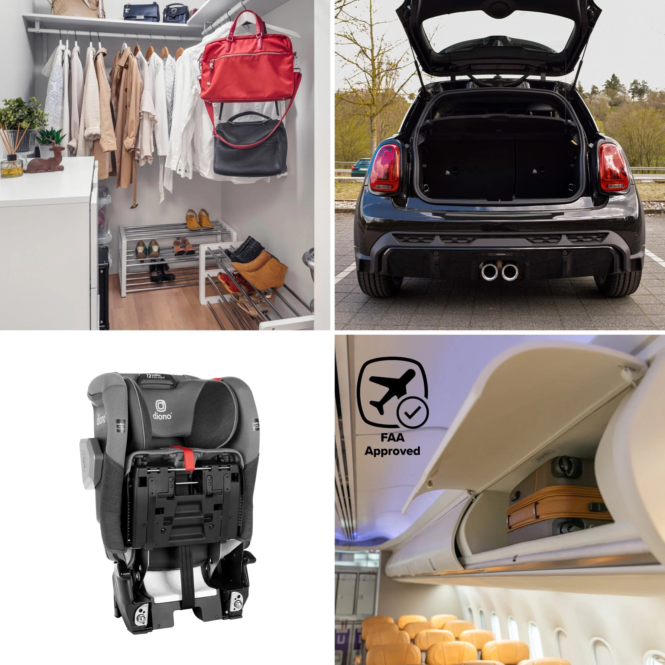 Diono Radian 3QXT SafePlus All-in-One Convertible Car Seat, Red B871
