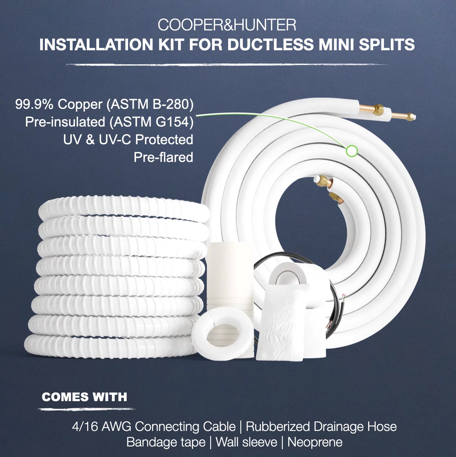 Cooper & Hunter 28000 BTU 230V Slim Ducted Tri Zone Mini Split Heat Pump Air Conditioner P8041