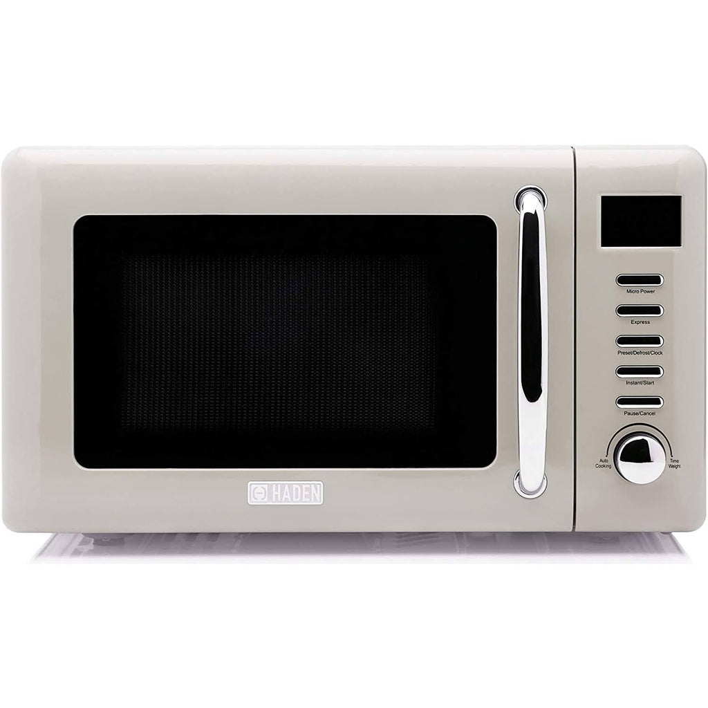 Haden Modern 700-Watt .7 Cubic Foot Microwave with Settings and Timer in Putty Beige 75030