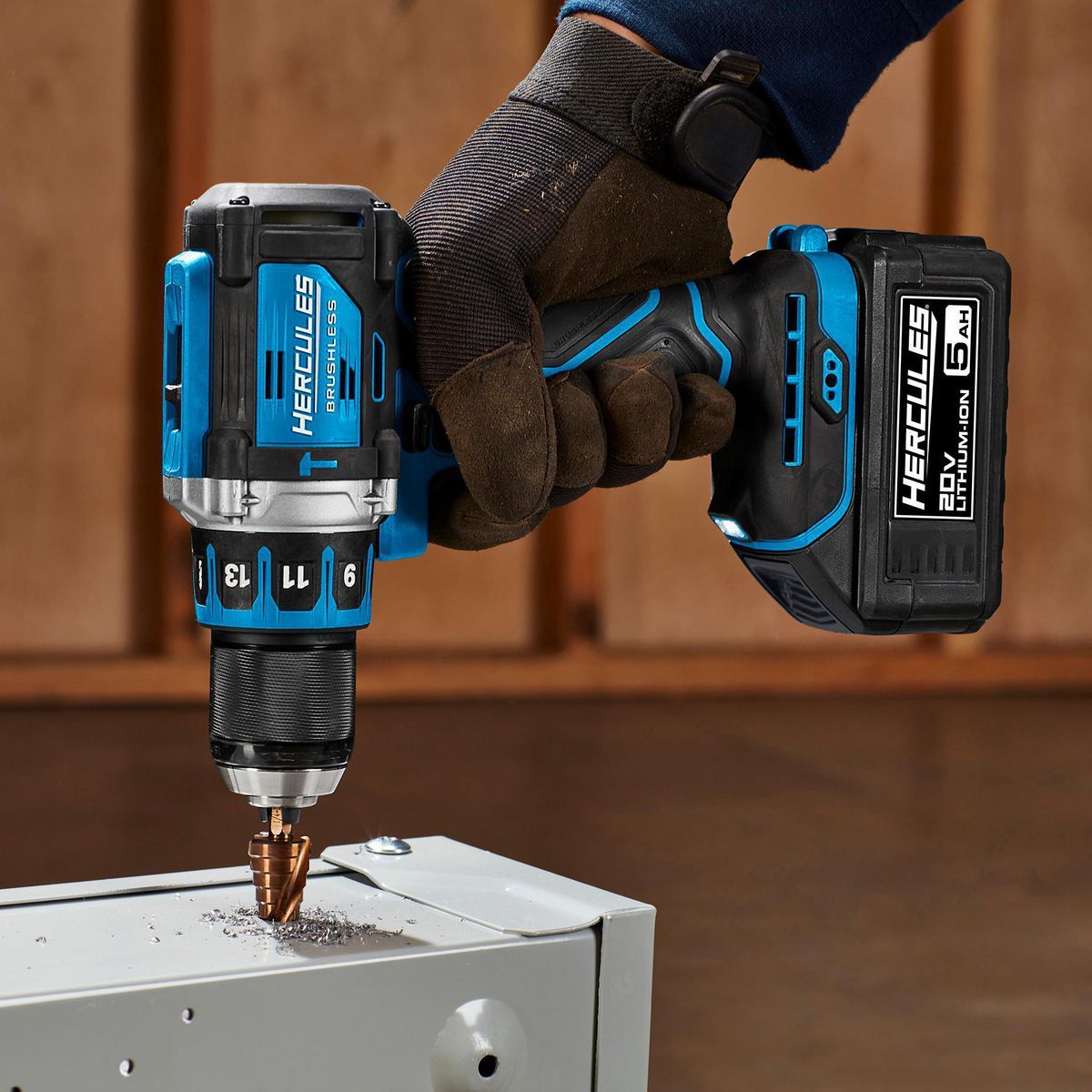 HERCULES 20V Brushless 1/2 in. Compact Hammer Drill/Driver - Tool Only J197532