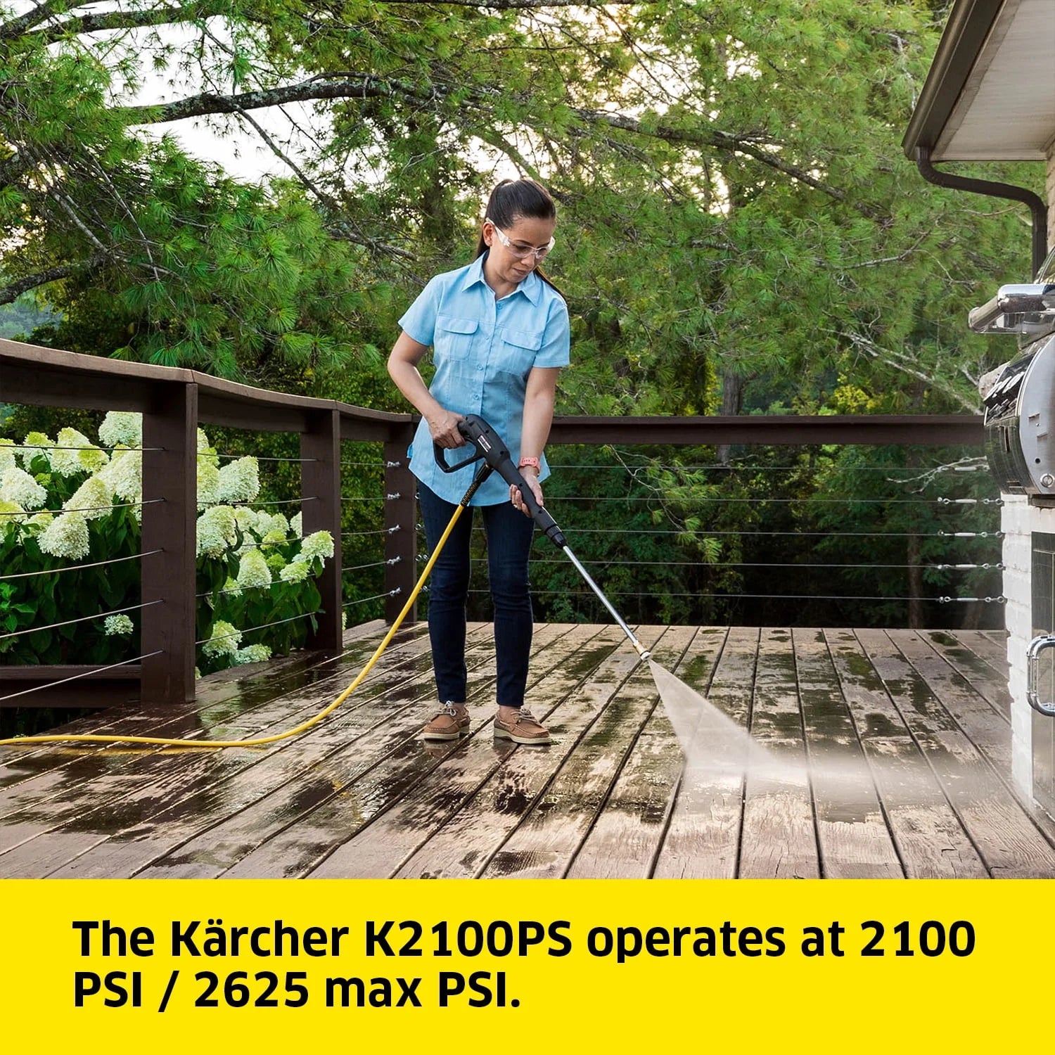 Karcher K1900PS 2375 Max PSI Electric Pressure Washer with 3 Nozzles V84517
