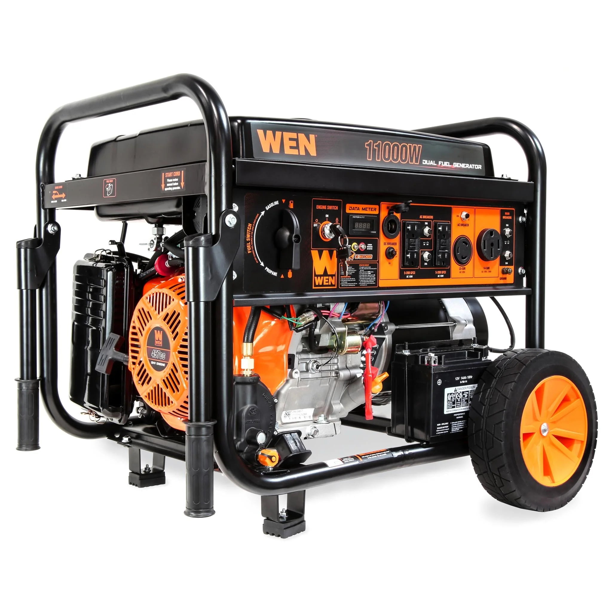WEN 11000-Watt Dual Fuel Portable Generator with Electric Start V97116