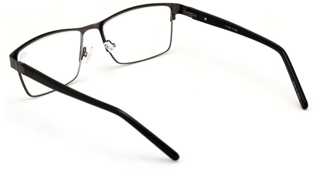 Men Rectangle Metal Reading Glasses Extra Large 152mm I7761
